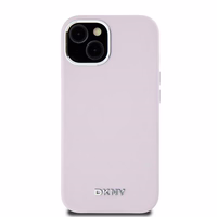 DKNY ümbris jaoks iPhone 15 6,1" DKHMP15SSMCHLP roosa HC Magsafe silicone w horizontal metal logo