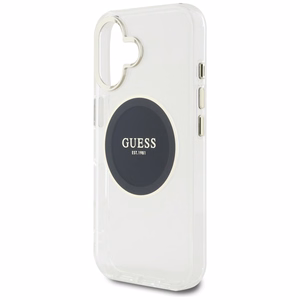 Guess IML Metal Colored Circle Classic Logo MagSafe ümbris jaoks iPhone 16 - must