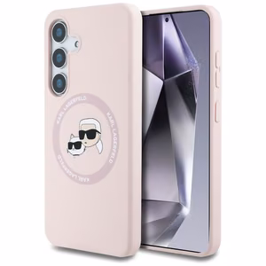 KARL LAGERFELD ümbris jaoks SAMSUNG S25 KLHMS25SSKCHTCP (Magnetic Silicone Double Heads) roosa
