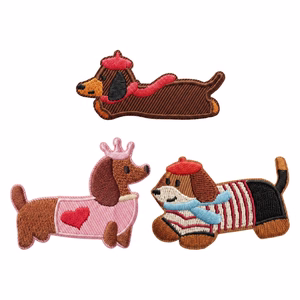 Нашивка такса, комплект 3pcs