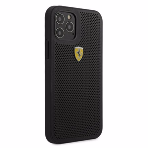 Ferrari FESPEHCP12MBK iPhone 12/12 Pro 6.1" чёрный/чёрный жёсткий чехол On Track Perforated