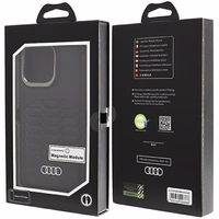 Audi Synthetic Leather ümbris with MagSafe jaoks iPhone 14 Pro Max - must