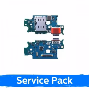 Charging Port Ühildub Samsung S916 S23 Plus koos Flex / Plata (Service Pack)