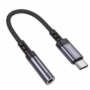 Borofone adapter BV24 Graceful - tüüp C 3,5 mm pistikupesale - hall