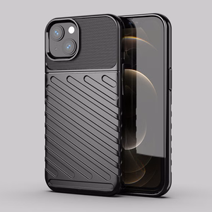 Thunder Case Paindlik ja vastupidav TPU ümbris iPhone 13 mini jaoks must