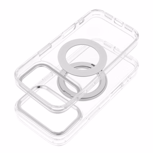 Case for iPhone 13 Frame Circle Stand compatible with MagSafe transparent