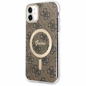 Guess GUHMN61H4STW iPhone 11 6.1" коричневый/коричневый hardcase 4G MagSafe