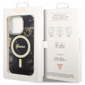 Guess GUHMP14LHTMRSK iPhone 14 Pro 6.1" must/must hardcase Golden Marble MagSafe