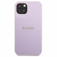 Guess GUHCP13SPSASBPU iPhone 13 mini 5,4 "lilla / lilla Saffiano Hot Stamp & Metal Logo