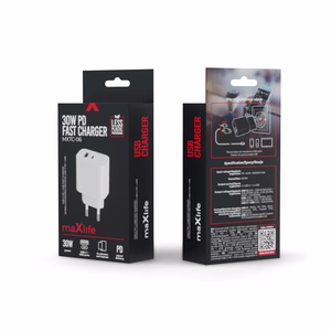 Maxlife MXTC-06 PD QC laadija 1x USB-C 1x USB 30W valge