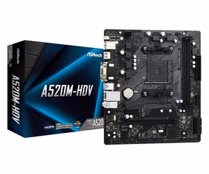 Asrock A520M-HDV emaplaat Socket AM4 micro ATX