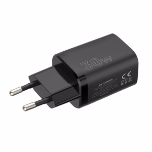 WALL CHARGER MX CARBON 30W PD+QC USB-A+C BLACK