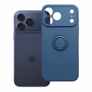 Silikoonist Ring ümbris mudelile iPhone 17 Pro Max / 18 Pro Max – tumesinine