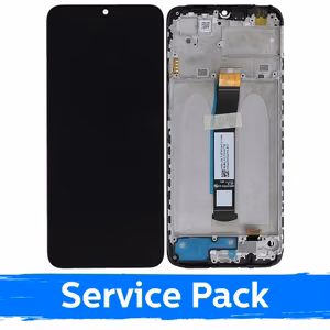 LCD Ekraan Ühildub Xiaomi Redmi 10C / Poco C40 Must Koos Frame (Service Pack)