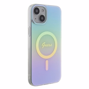 Guess GUHMP15MHITSQ iPhone 15 Plus 6.7" бирюзовый/бирюзовый жёсткий чехол IML Iridescent MagSafe