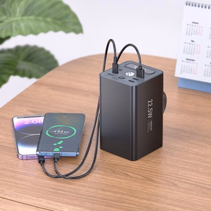 Akupank Hoco 60000 mAh QC PD 3A 22,5W DC12V sisseehitatud valgusega J138 must