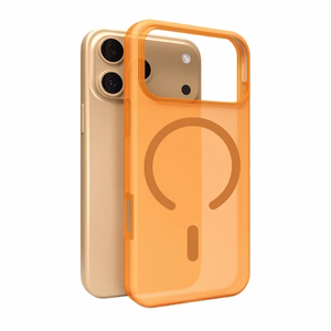 Puro Daylight Magsafe Compatible Silicone Ümbris jaoks iPhone 17 Pro Max - Translucent Oranž