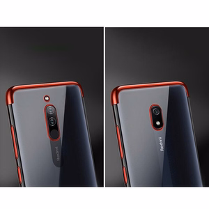 Selge värvi Case Gel TPU Electroplating raam Cover for Xiaomi Redmi 8A must