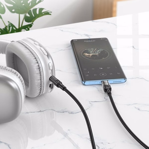 AUX kaabel Jack 3,5 mm - USB C Hoco 1,2 m UPA27 must