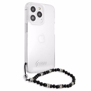 Guess GUHCP13XKPSBK iPhone 13 Pro Max 6.7" прозрачный жёсткий чехол Black Pearl