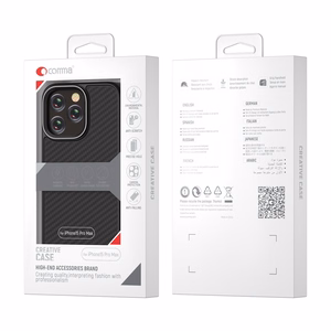 Comma ümbris Kevlar Mag jaoks iPhone 15 Pro Max must