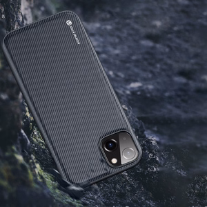 Dux Ducis Fino ümbris nailoniga kaetud iPhone 14 Plus must