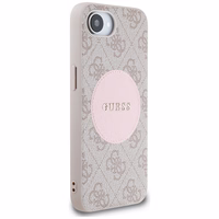 GUESS ümbris jaoks IPHONE 16e (SE 4 2025) compatible with MagSafe GUHMPSE4P4PGRSGP (PU 4G Circle W/ Classic Logo) roosa