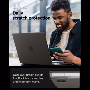Spigen AirSkin ümbris MacBook Pro 14" 2021 / 2023 / 2024 / 2025 / 2026 jaoks – poolläbipaistev