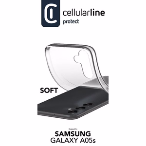Cellularline Soft ümbris seadmele Samsung Galaxy A05s, läbipaistev