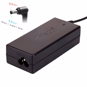 Laadija sülearvutile Akyga AK-ND-01 (19V / 3.42A 65W 5.5 x 2.5mm) ASUS / TOSHIBA / LENOVO 1.2m
