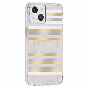 Case-Mate Pearl Stripes MagSafe ümbris seadmele iPhone 14 / 13, pärlmutrikaunistusega