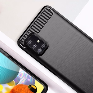 Ümbris jaoks Samsung A51 5G Carbon must