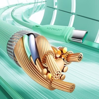 USB Kaabel Joyroom "SA34-CC3" roheline "Type-C / Type-C" 100cm (kuni 60W)