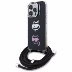 Karl Lagerfeld IML Crossbody Karl&Choupette Head Ümbris for iPhone 16 Pro Max - must