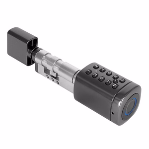 HiSmart smart door lock cylinder with Tuya, MIFARE and fingerprint reader