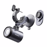 Baseus PrimeTrip 2-in-1 jalgrattakinnitus, telefonihoidja + taskulamp (must)