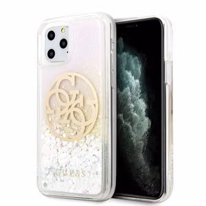Guess GUHCN58LGIRGP iPhone 11 Pro жёсткий чехол Gradient Liquid Glitter Circle Logo