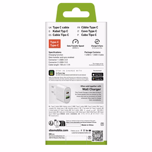 SBS TECABLETCC10W USB-C Cable - USB-C Power Delivery 25W 1 m - white