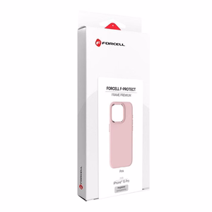 Ümbris jaoks iPhone 15 PRO Forcell F-Protect Raam Premium ühilduv koos Magsafe roosa