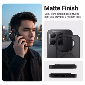 Crong Hybrid Matte Magnetic MagSafe ümbris seadmele Xiaomi 15T, must