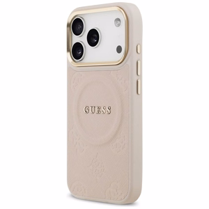 GUESS ümbris jaoks IPHONE 17 Pro compatible with MagSafe GUHMP17LPSAMSECP (PU W/ Peony Hot Stamp) roosa