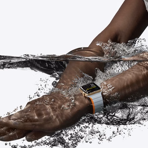 Магнитный ремешок для Apple Watch SE, 9, 8, 7, 6, 5, 4, 3, 2, 1 (41, 40, 38 mm) Dux Ducis (LD Version) - серо-оранжевый