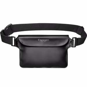 Spigen Aqua Shield A621 veekindel puusakott + ujuv ümbris - must