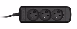 Activejet 3GNU – 3 pesaga pikendusjuhe, 1.5 m kaabel, must (3GNU_-_1,5M_-_C)