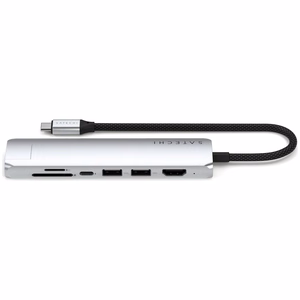 Adapter HUB 7in1 USB C Satechi Slim ST-P7SS hõbedane