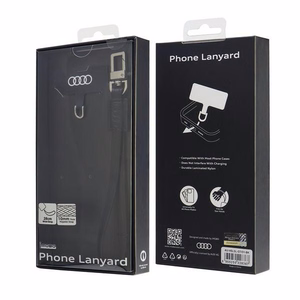 Audi universaalne telefoni rihm 28cm 10mm nahast must AU-HSLSL-GT/D1-BK