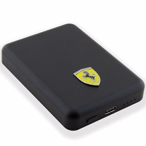 Akupank Ferrari Metal Logo MagSafe 15 W 5000 mAh – must