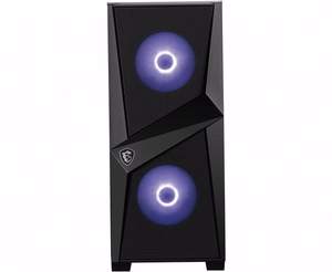 MSI MAG FORGE 100M kesktorni mänguarvuti korpus, must, 2× 120 mm ARGB PWM ventilaator, 1× 120 mm ventilaator, ARGB Hub, Mystic Light Sync, karastatud klaaspaneel, ATX/mATX/mini-ITX