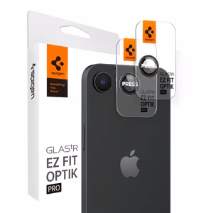 Spigen Optik Pro GLAS.TR "Ez Fit" Camera Cover 2-pack jaoks iPhone 16e - must