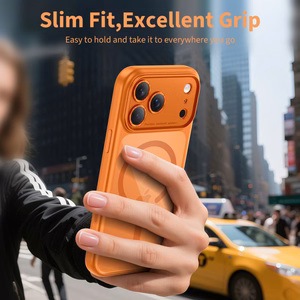 Tech-Protect Magpeak Magsafe CC Ümbris jaoks iPhone 17 Pro - läbipaistev oranž